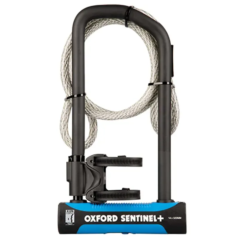 Oxford Sentinel Pro 320x177mm Duo U-Lock w/Cable in Black