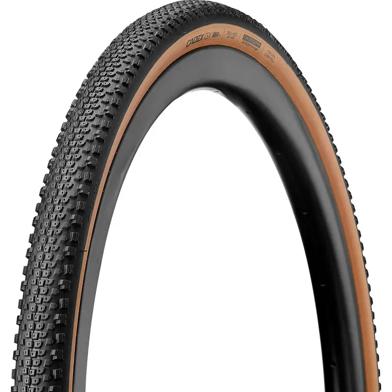Cadex GX 700x40c Hookless Compatible Tubeless Gravel Tyre in Black/Tan