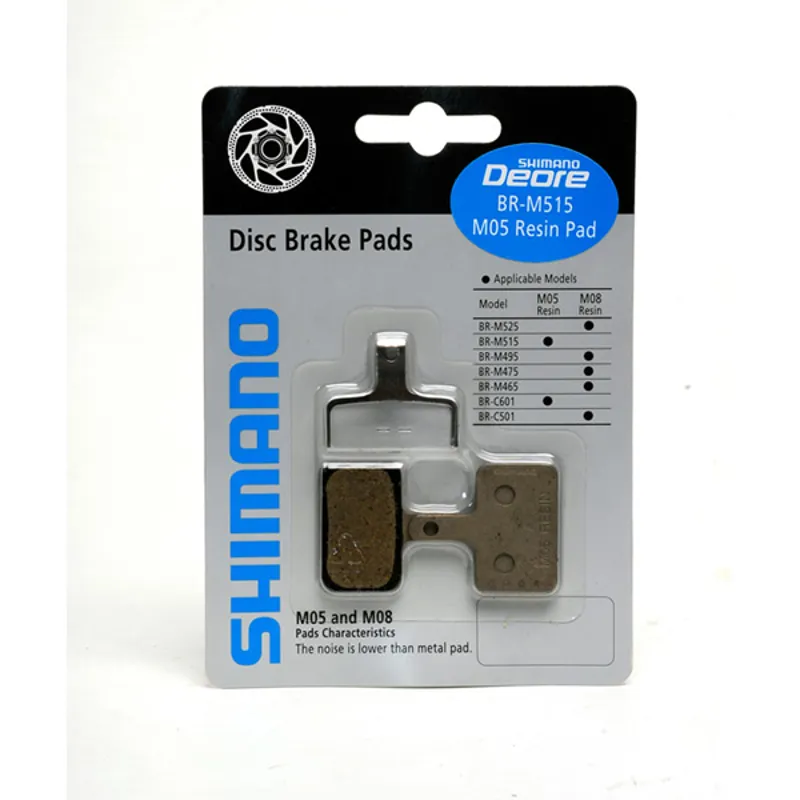 Shimano Deore M05 Steel Backed Resin Disc Brake Pads