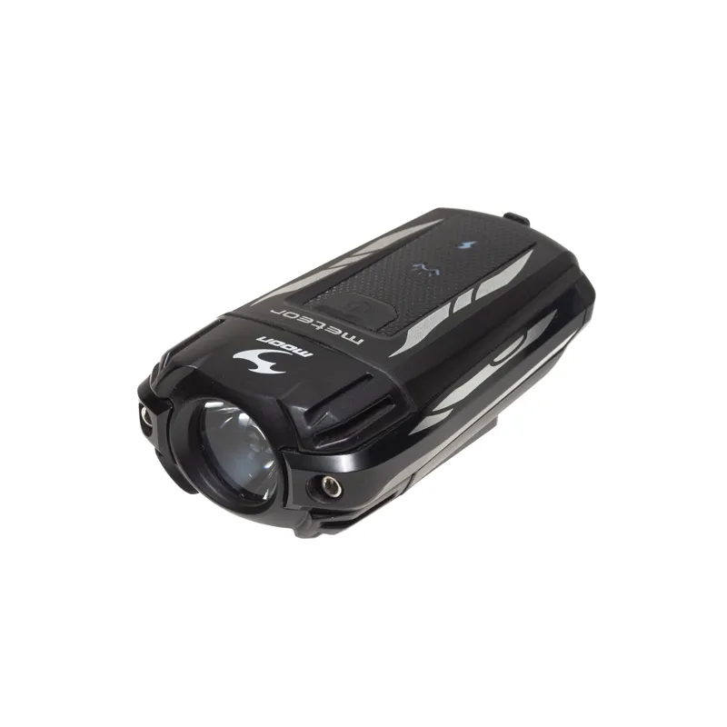 Moon Meteor LED USB Rechargeable Front Light In Black