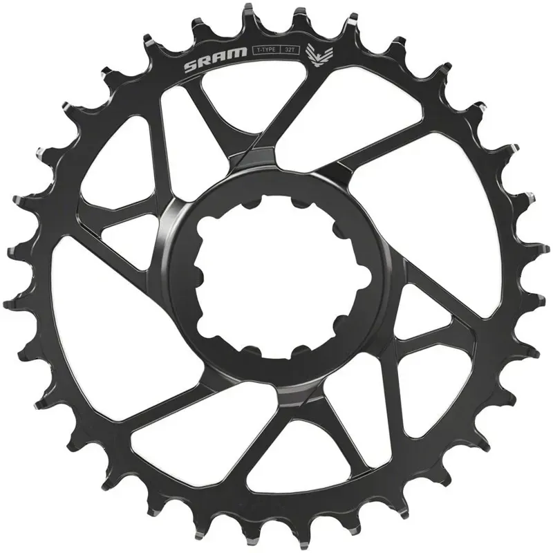 SRAM Chain Ring T-TYPE Eagle Steel Direct Mount 3mm Offset Eagle (including 3 Bolts) Black - Eagle 70: 3-1