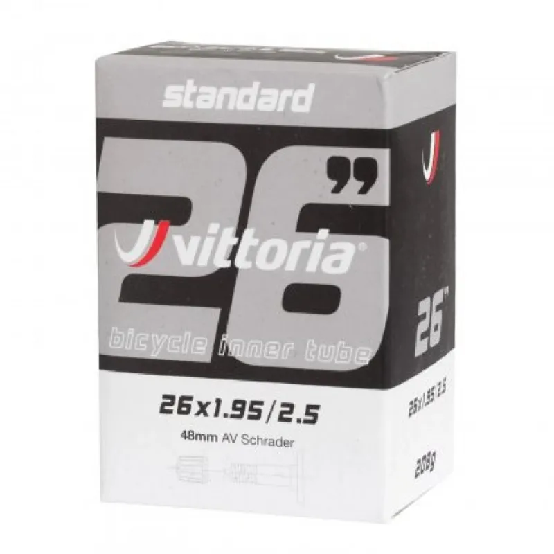 Vittoria Standard 27.5x.1.95/2.50 48mm Schrader Valve Inner Tube in Black